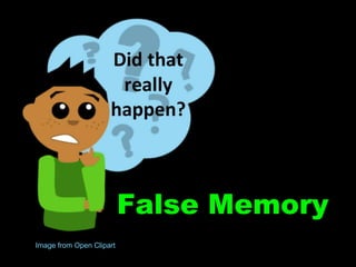 False Memory
Image from Open Clipart
 