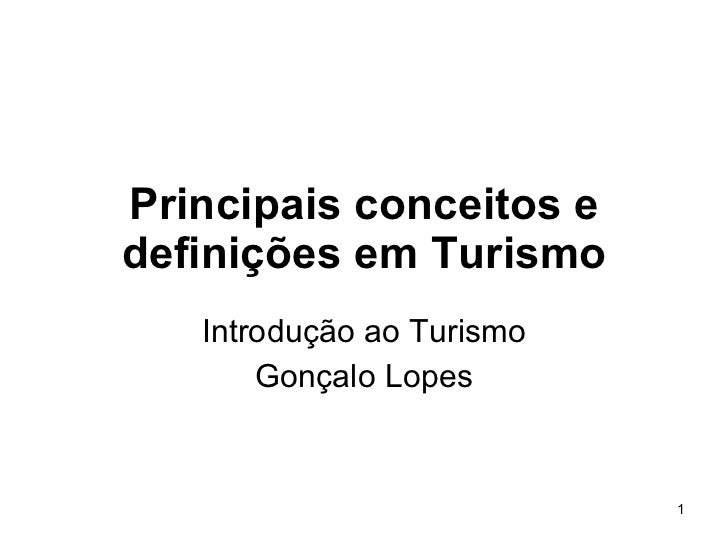 01 Conceitos Turismo 01 Conceitos Turismo