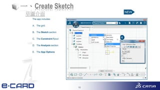 10
一、Create Sketch
草圖介面
 
