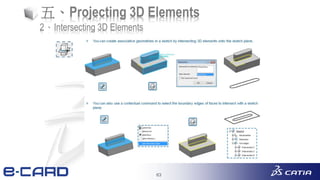 63
五、Projecting 3D Elements
2、Intersecting 3D Elements
 