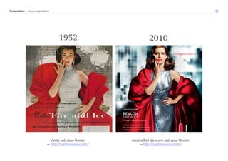 Présentation — Cours préparatoire 
Jessica Biel dans une pub pour Revlon 
— http://partnouveau.com/ 
Vieille pub pour Revlon 
— http://partnouveau.com/ 
 