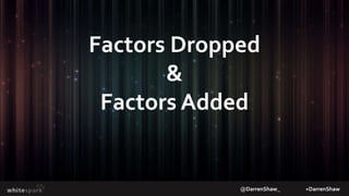 @DarrenShaw_ +DarrenShaw
Factors Dropped
&
Factors Added
 