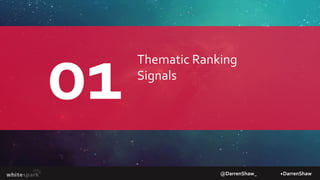Thematic Ranking
Signals
@DarrenShaw_ +DarrenShaw
 