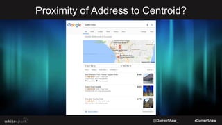 Proximity of Address to Centroid?
@DarrenShaw_ +DarrenShaw
#1 #2 #3
 