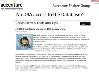 No DBA access to the Database?
 