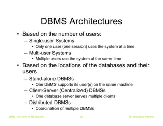 Multi User Dbms 01 dbms-introduction | PDF