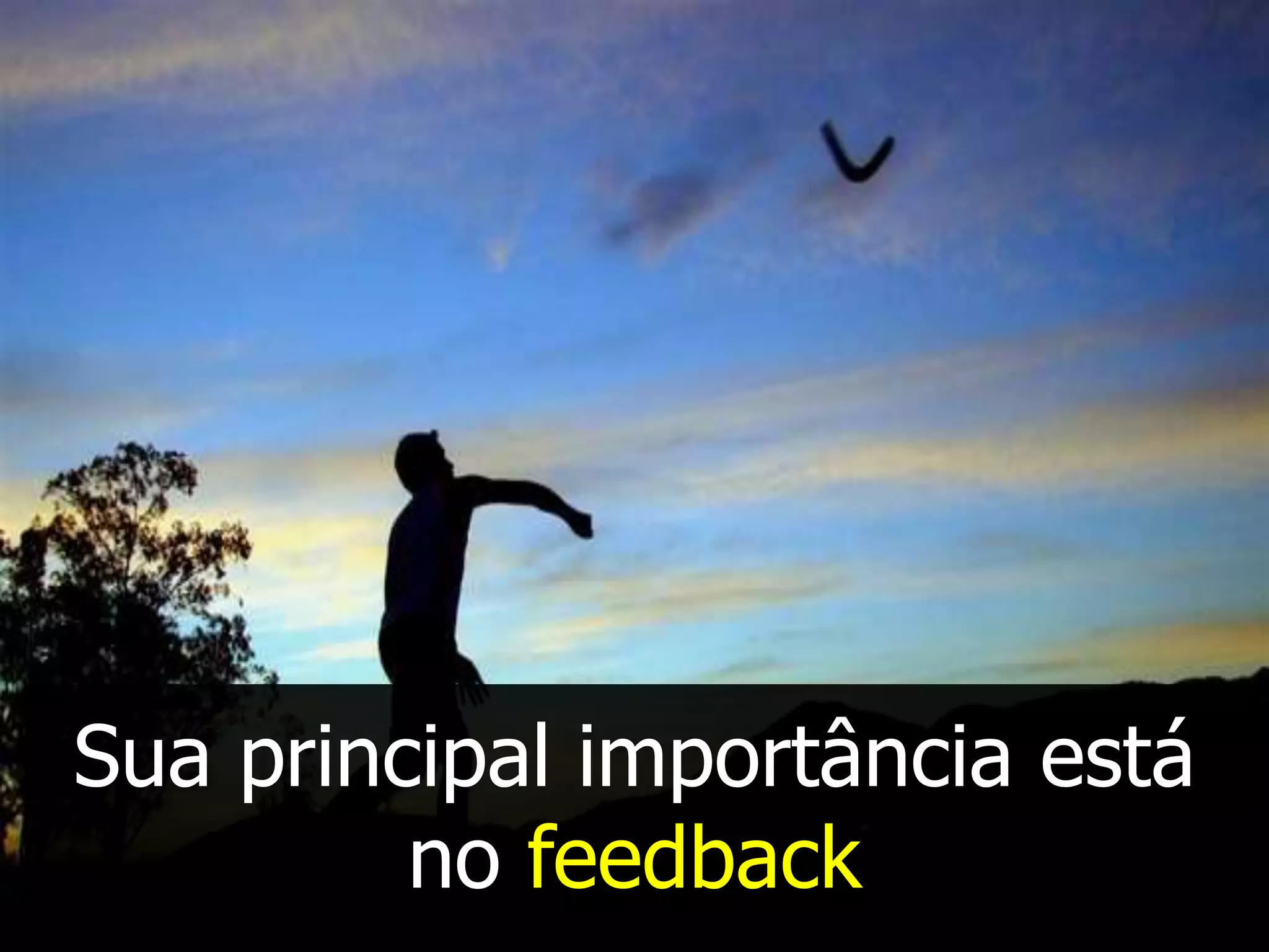 Sua principal importância está
         no feedback
 