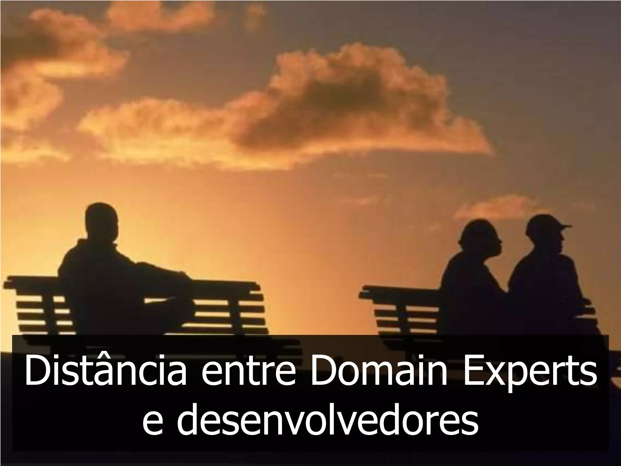 Distância entre Domain Experts
      e desenvolvedores
 