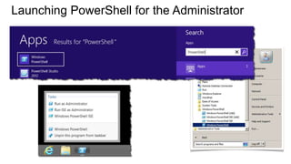 Launching PowerShell for the Administrator

 