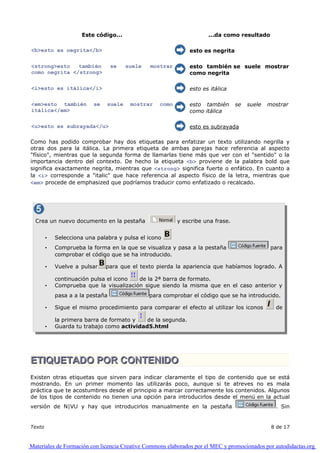 01. Edicion Html. La Base Edicion Html. Texto   0001