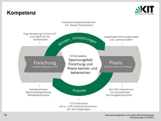 Informationsintegration und mobile Web-Anwendungen Wintersemester 2014/2015 
42 
Kompetenz  