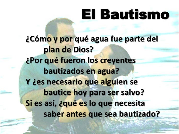 El Bautismo Lección 1