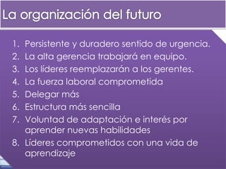 EstancamientoAl final existe una resistencia al cambio pues los gerentes no saben como conducirlo