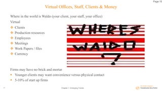 Virtual Offices, Staff, Clients & Money
Where in the world is Waldo (your client, your staff, your office)
Virtual
 Clien...
