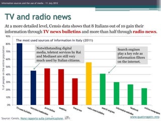 Information sources and the use of media in Italy (1) | PPTX