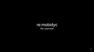 re:mobidyc
the overview
2
 