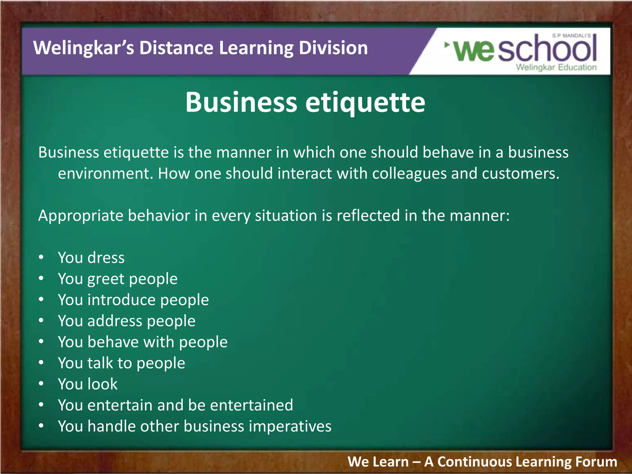 Etiquette | PPTX