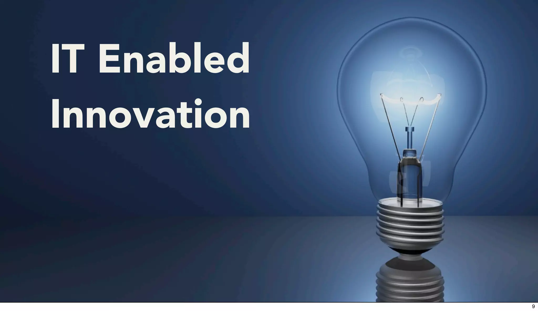 IT Enabled
Innovation
9
