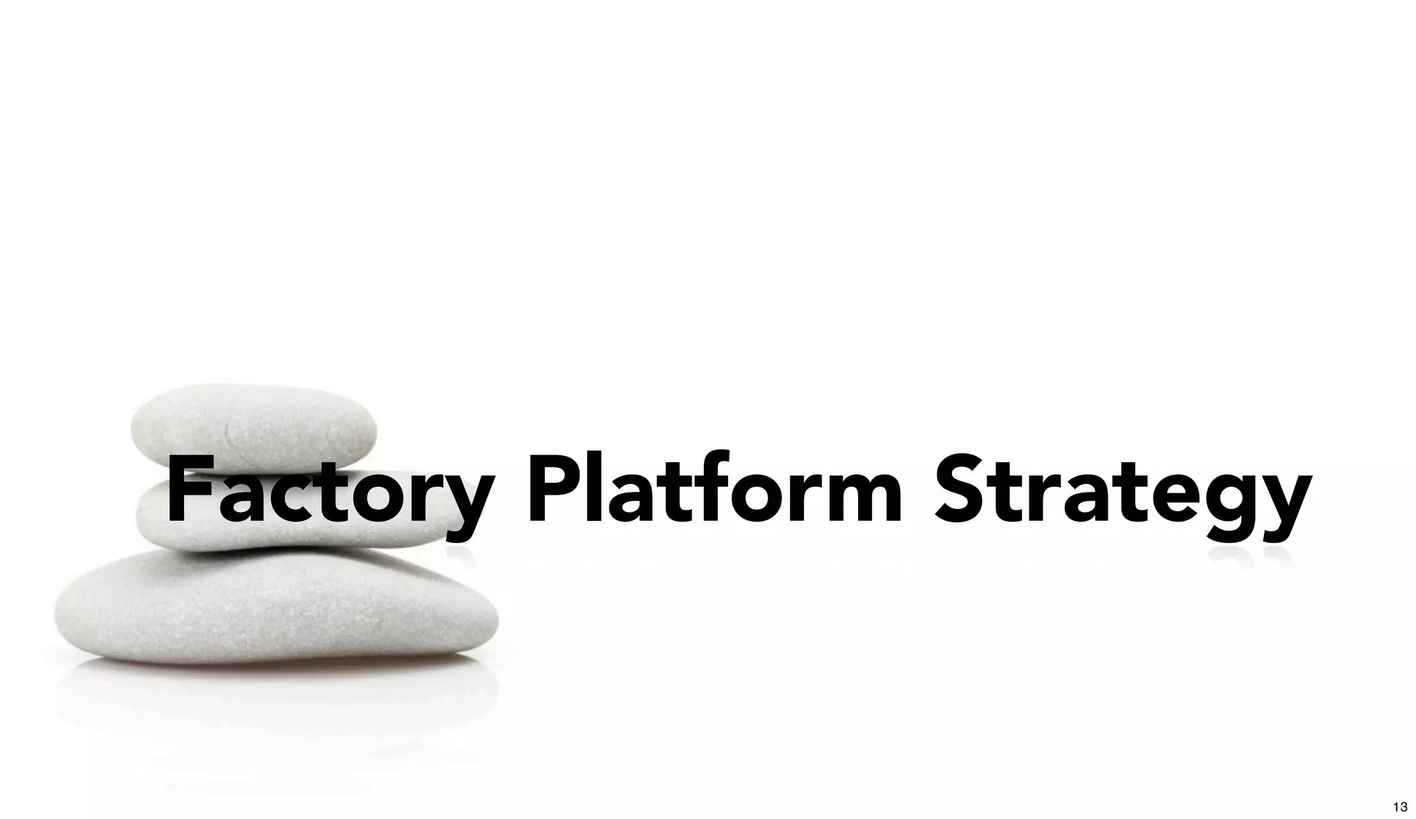 Factory Platform Strategy
13