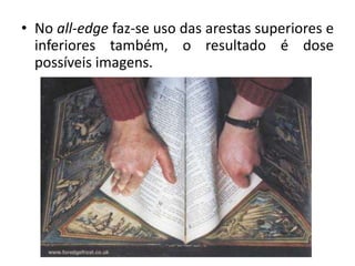 • No all-edge faz-se uso das arestas superiores e
inferiores também, o resultado é dose
possíveis imagens.
 
