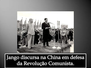 Jango discursa na China em defesa da Revolução Comunista.Alessandra Bourdot - outubro de 2009
