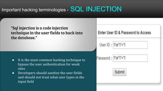 Hacking and Penetration Testing - a beginners guide | PPTX