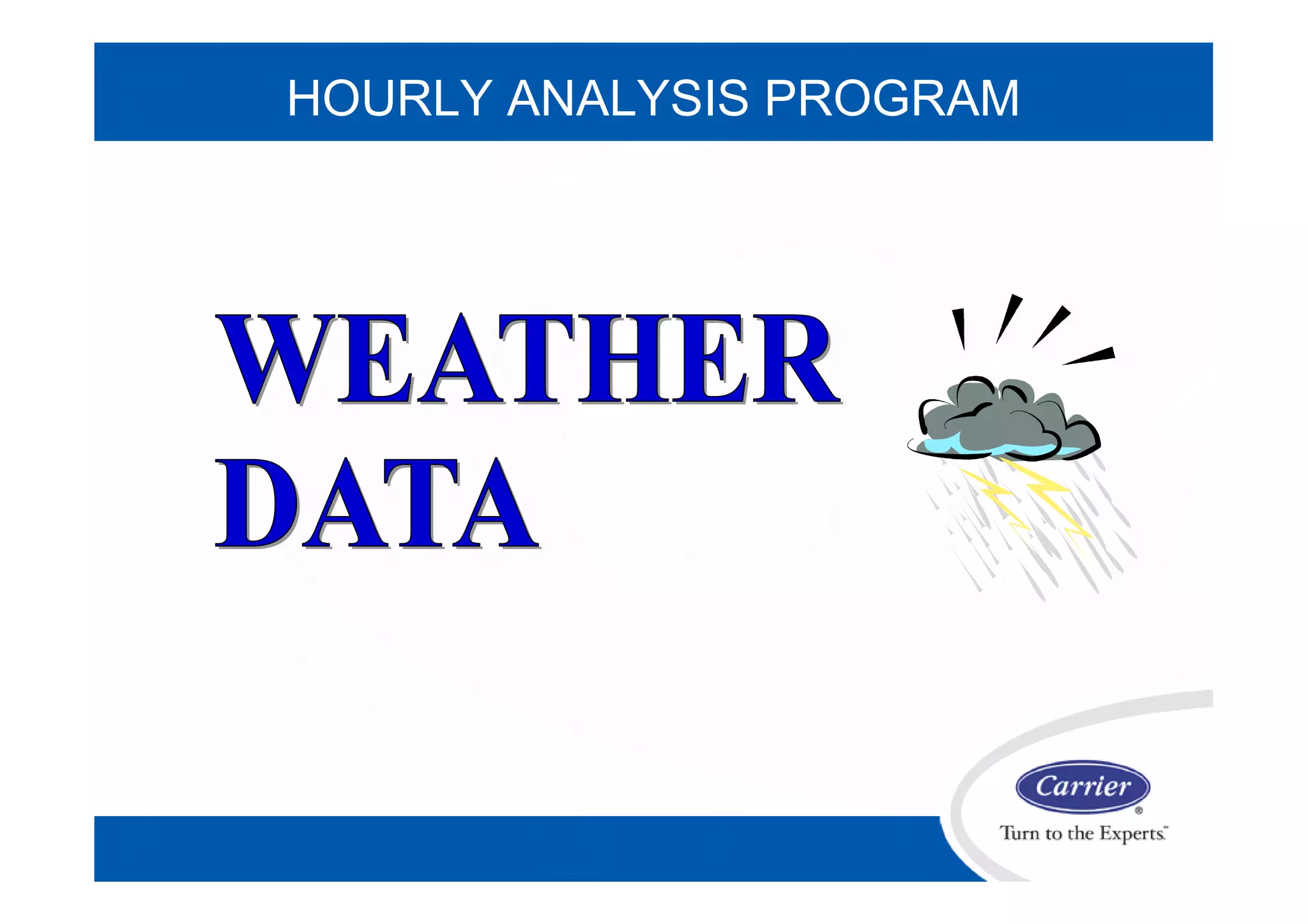 HOURLY ANALYSIS PROGRAM
 