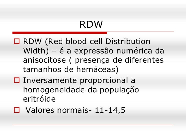 Rdw Valori Normali – Rdw Normale – YKOGEQ