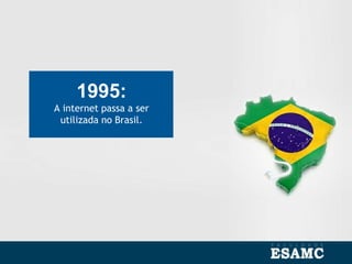 1995:
A internet passa a ser
utilizada no Brasil.
 
