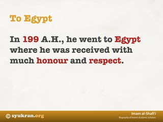 Biography Imam Syafi'i