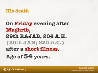 Biography Imam Syafi'i