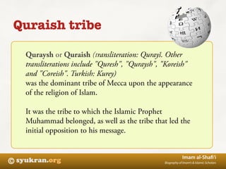 Biography Imam Syafi'i