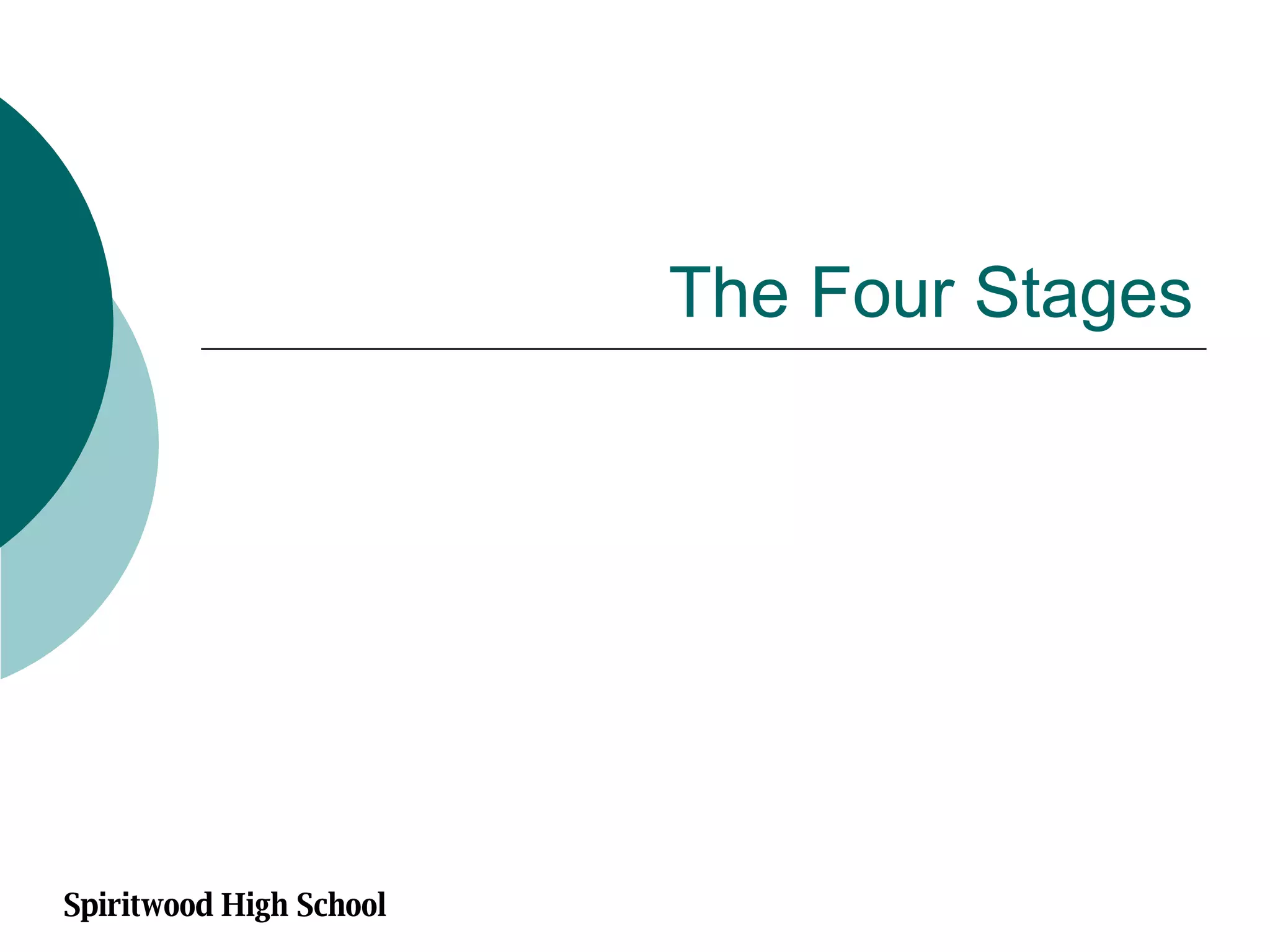 The Four Stages Spiritwood High School 