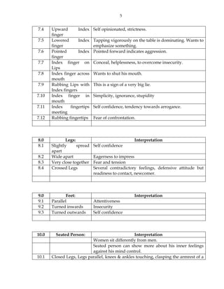 01 interpretation of body language | PDF