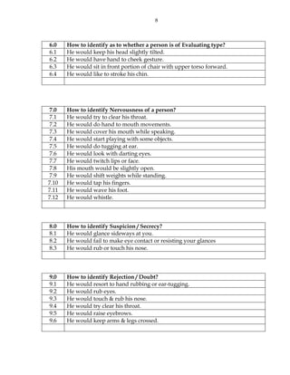01 interpretation of body language | PDF