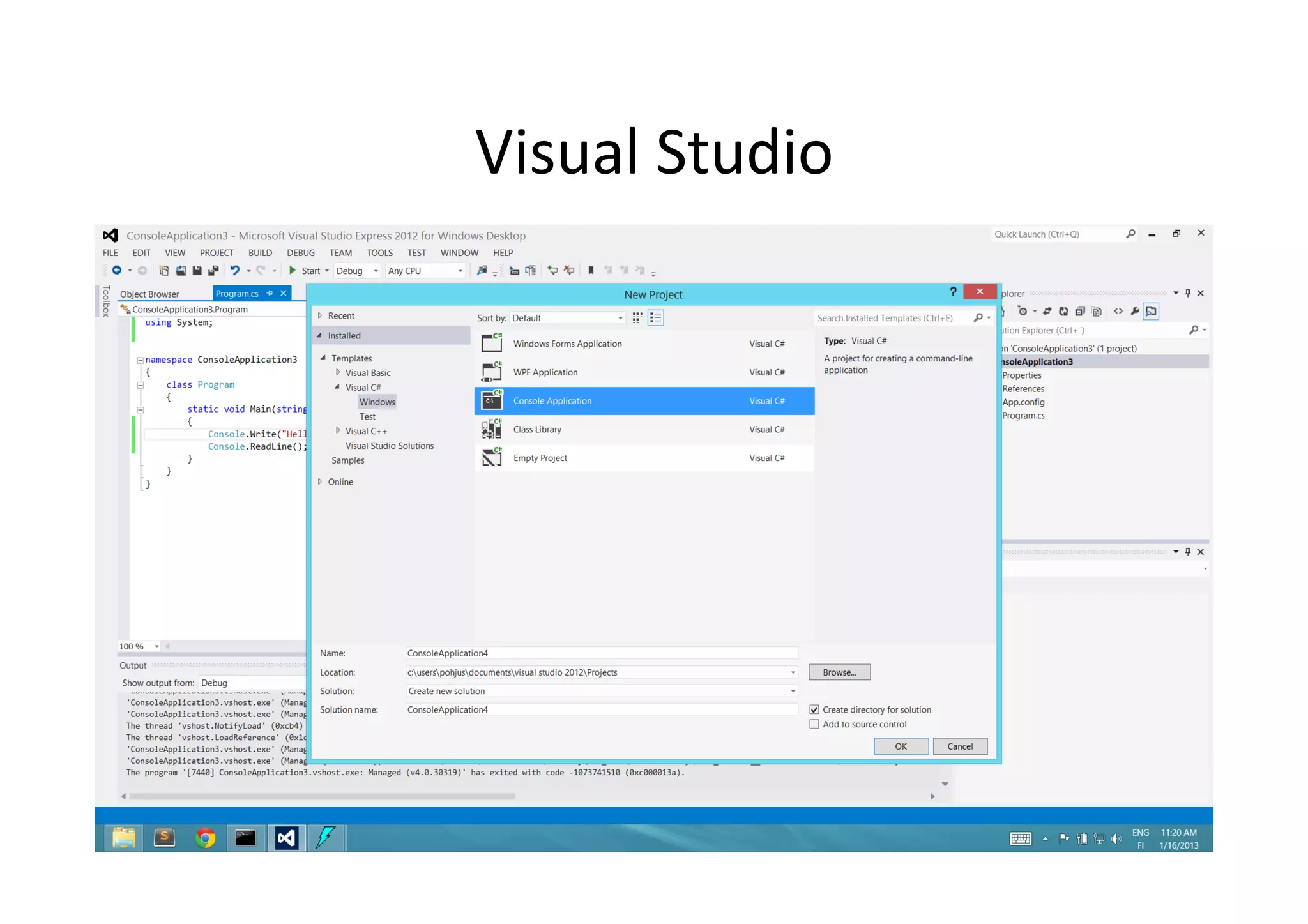 Visual  Studio   