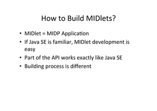 Intro to Java ME and Asha Platform | PDF