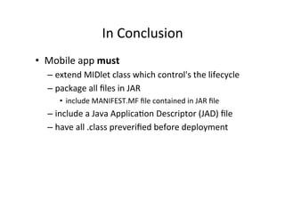 Intro to Java ME and Asha Platform | PDF