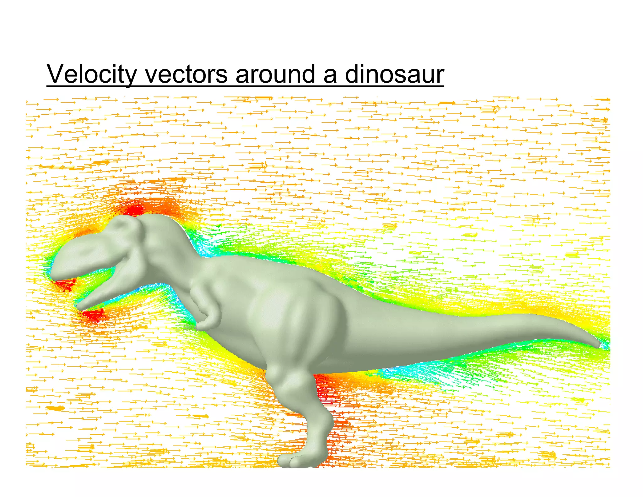 25
Velocity vectors around a dinosaur
 