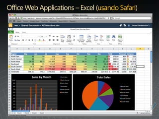 Office Web Applications – Excel (usando Safari)
 
