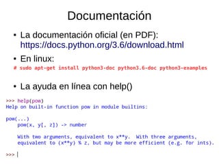 Documentación Python 01 - Introducción al lenguaje de programación Python 3 | PDF