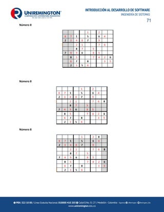 71
INTRODUCCIÓN AL DESARROLLO DE SOFTWARE
INGENIERÍA DE SISTEMAS
Número 8
Número 8
Número 8
 