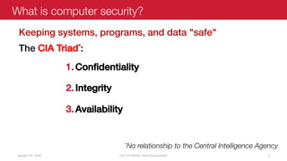 Computer Security by Paul Krzyzanowski 2022 | PDF