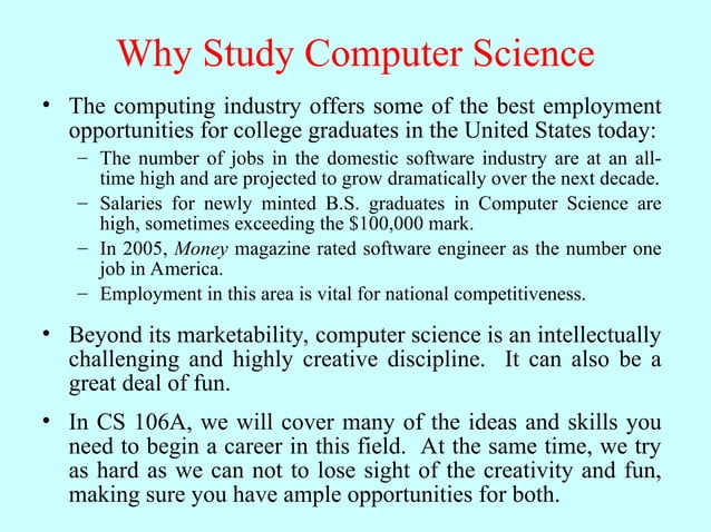 Introduction to computer science courses | PPT | Programming Languages ...