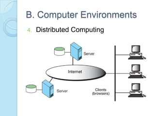 B. Computer Environments
4. Distributed Computing
 