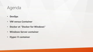 Afterworks @Nouméa - DevOps, approche par container et Docker