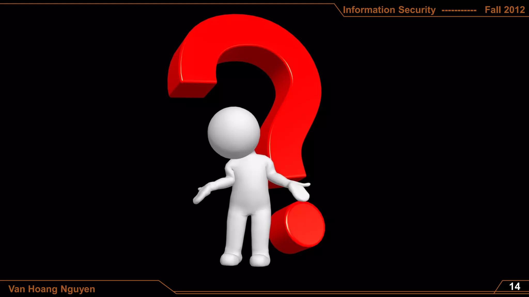 Information Security ----------- Fall 2012




Van Hoang Nguyen
 