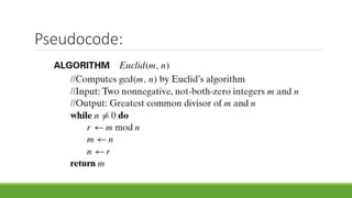 Pseudocode:
 