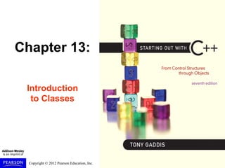 IntroductionToClass-C13_C++ programming University | PDF