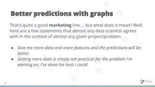 That's quite a good marketing line … but what does it mean? Well,
here are a few statements that almost any data scientist agrees
with in the context of almost any given project/problem
● Give me more data and more features and the predictions will be
better.
● Getting more data is simply not practical for the problem I'm
working on, I've done the best I could.
 